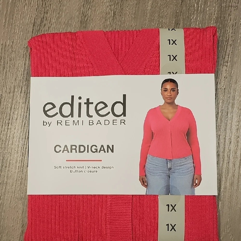 Women's Red Cardigan Sweater